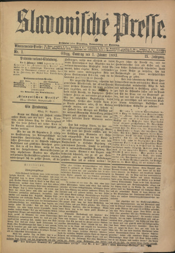 Slavonische Presse, 1893