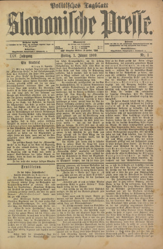 Slavonische Presse, 1909