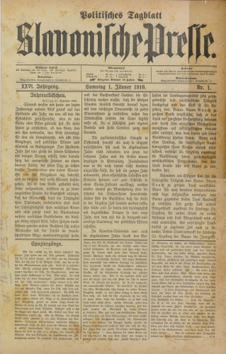 Slavonische Presse, 1910